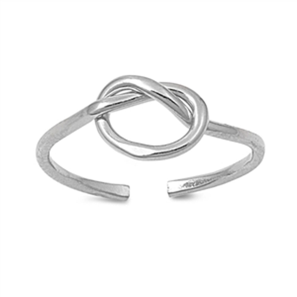 Sterling Silver Love Knot Toe Ring